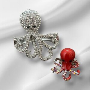 💥VINTAGE💥Octopus Cuff  Bracelet with BONUS Ring